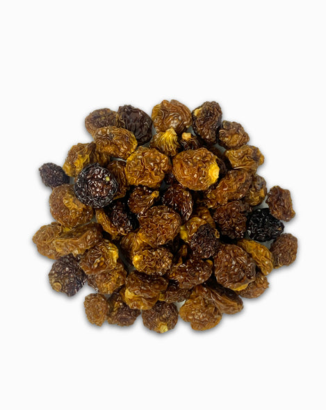 Die noch nicht so bekannte Superbeere Physalis ist in getrockneter Form genau so gesund wie die frischen Früchte. Sie sind reich an Mineralien wie Eisen, Magnesium, Zink, Kalzium, Phosphor, Natrium und Kalium dazu gesellen sich noch Provitamin A, Vitamin B1, B2, B6, E und C.  Physalis, bio, vegan, glutenfrei, Schweiz, Mind up Food